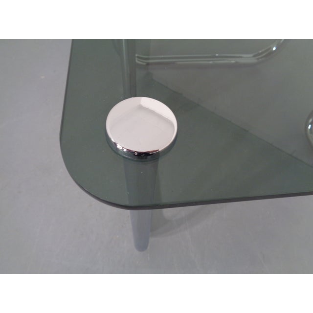 Italian Chrome & Smoked Glass Side Table, 1970s For Sale - Image 15 of 18