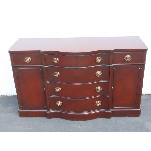 Drexel Drexel 1940s Mahogany Long Credenza Sideboard Media Console 6626 For Sale - Image 4 of 18