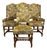 Louis XIII Chairs in Turned Walnut with Foliage Fabric, Set of 6 For Sale