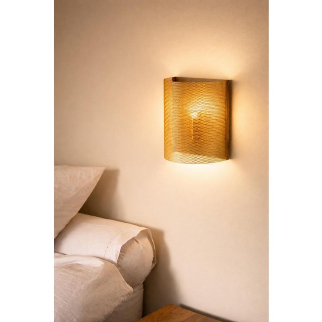 79 Wall Lamp in Brass with Aluminum and Steel with 18k Gold by Marine Breynaert For Sale - Image 11 of 12
