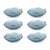 Axel Icy Sapphire Freeform Glass Serving Bowls, Set of 6 For Sale In Los Angeles - Image 6 of 6