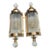 1940s Art Deco Brass & Glass Sconces - a Pair For Sale