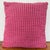 Early 21st Century Raspberry Pink Cut Velvet Dot Pillow For Sale - Image 6 of 6