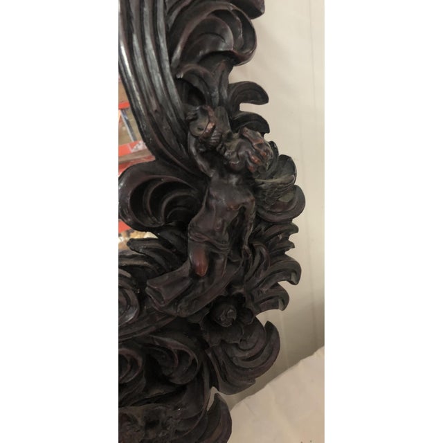 Vintage Ornate Syroco Baroque Style Wall Mirror For Sale In New York - Image 6 of 7