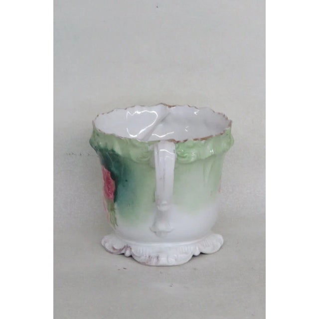 Rs Prussia Porcelain Floral Pink Roses Green Shaving Mug For Sale - Image 12 of 13