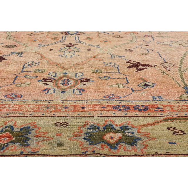 Late 19th Century Late 19th Century Turkish Oushak Rug, 11'04 X 13'08 For Sale - Image 5 of 10