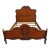 French Johnson Furniture Carved Inlay Full Size Bed 6236 For Sale