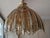 Smoked Amber Beveled Glass Umbrella Shape Light Fixture For Sale - Image 17 of 17