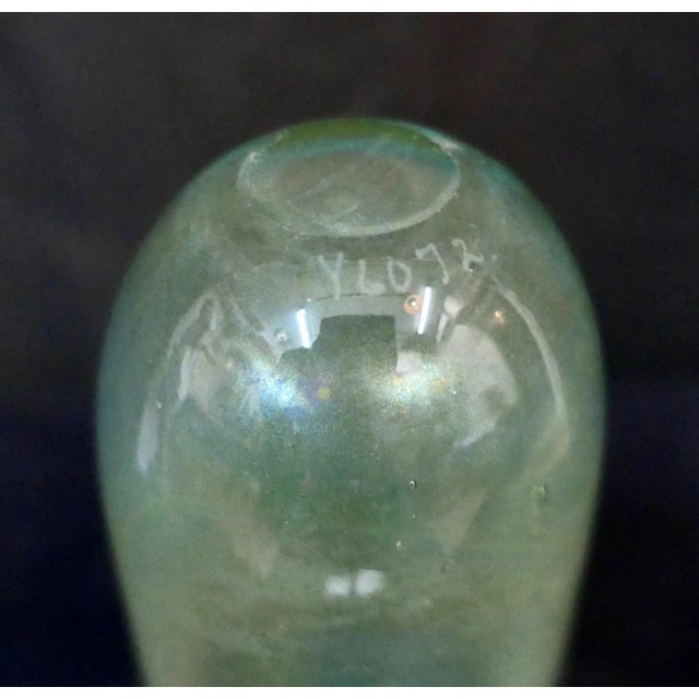 This rare vintage Tiffany Studios favrile art glass insert disc hand blown & is number Y6072. The favrile glass features a...