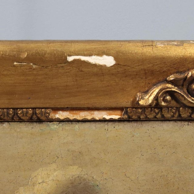 Landscape with Figures and Buildings, Oil Painting, Framed For Sale - Image 8 of 13