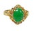 Metal Elegant 14k Gold Oval Jadeite and Diamond Cocktail Ring For Sale - Image 7 of 8