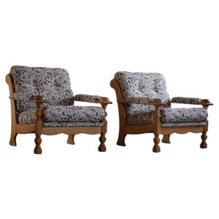 Set of Mid-Century Modern Danish Lounge Chairs attributed to Henning Kjærnulf, 1960s For Sale