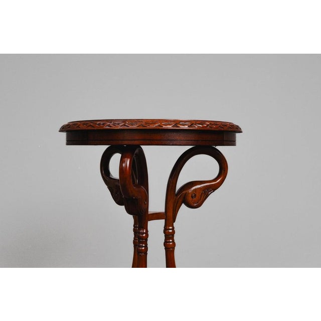 Biedermeier Style Side Table in Mahogany, Late 20th Century For Sale - Image 4 of 15