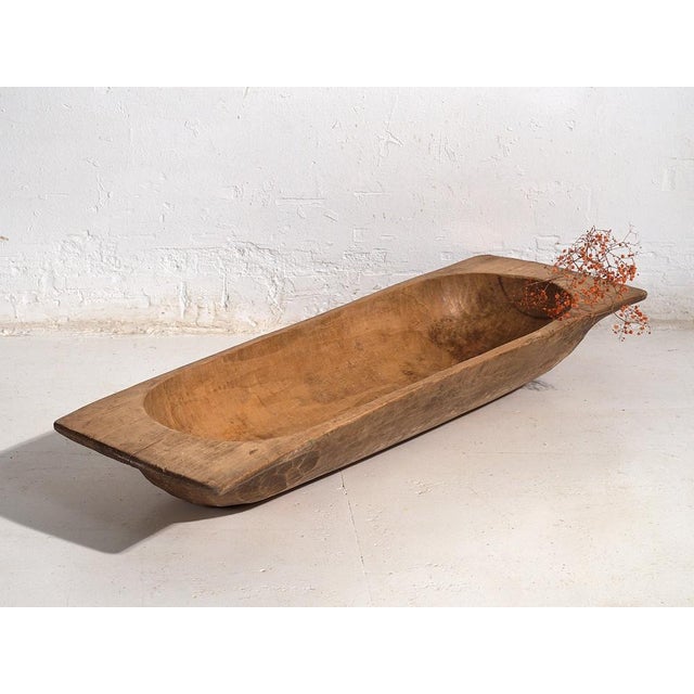 Antique Primitive Style Oval Bowl, 1900 For Sale - Image 6 of 14