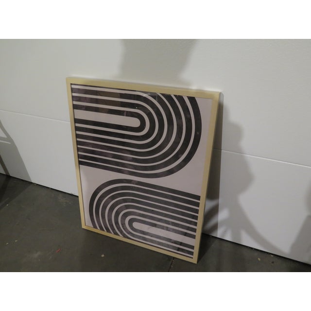Mid-Century Modern Verna Panton Style 2 Tone Print For Sale - Image 3 of 3