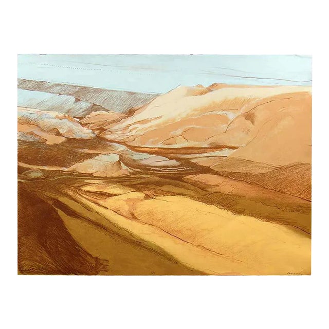 1980s "Desert Wash" Southwestern Landscape Lithograph by James Conaway For Sale