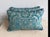 This elegant pair of pillows features Fortuny textile fronts in a rich teal and silvery-gold damask pattern, showcasing...