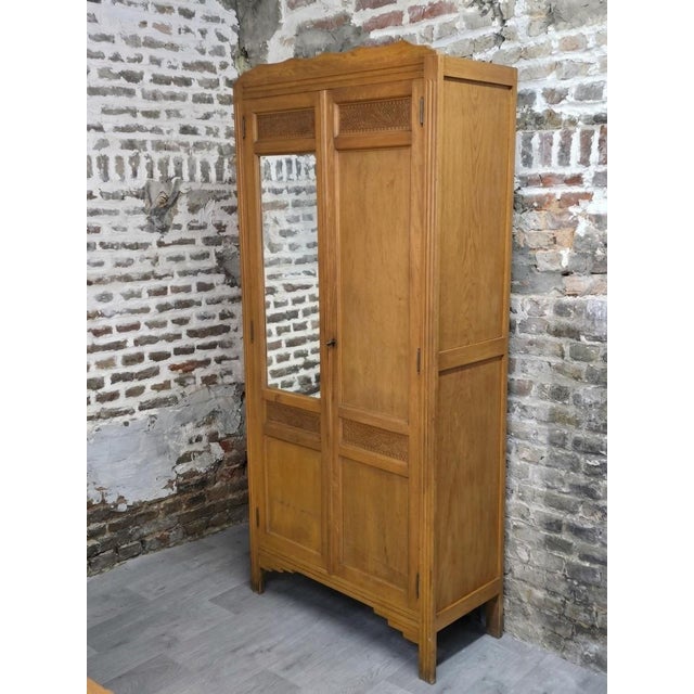 Wood Art Deco Wardrobe, 1920s For Sale - Image 7 of 15