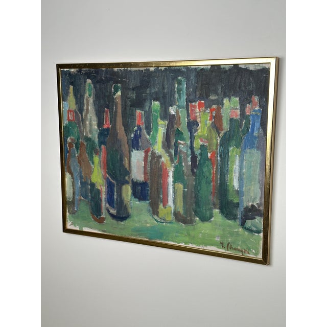 Ingeborg Strangell, Bottles, 1960s, Oil on Canvas, Framed For Sale - Image 8 of 18