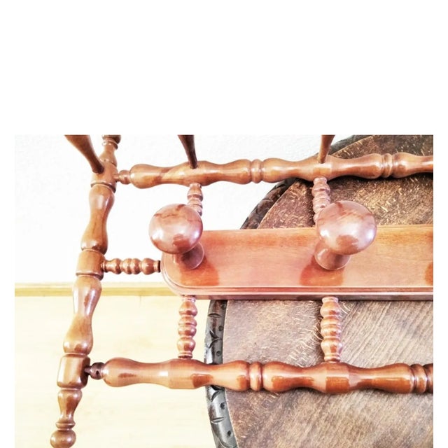 Antique Light Turned Wood Coat Rack, Early 20th Century For Sale - Image 6 of 13