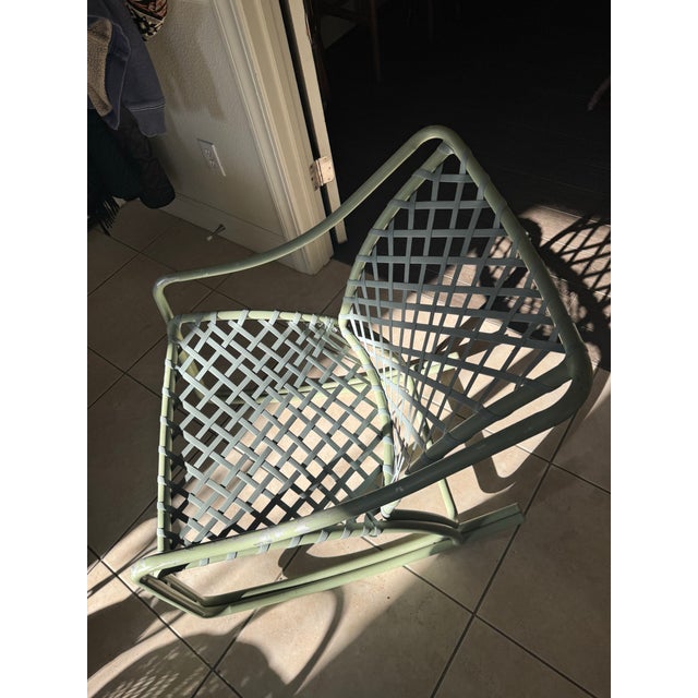 1960s Brown Jordan "Tamiami" Woven Rocking Chair, Attributed For Sale - Image 10 of 14