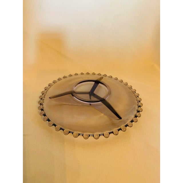 Early 20th Century Lavender Glass Candlewick Serving Dish For Sale - Image 4 of 11