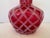 Fenton Cranberry Satin Diamond Optic Vase With Ruffled Rim For Sale - Image 9 of 12