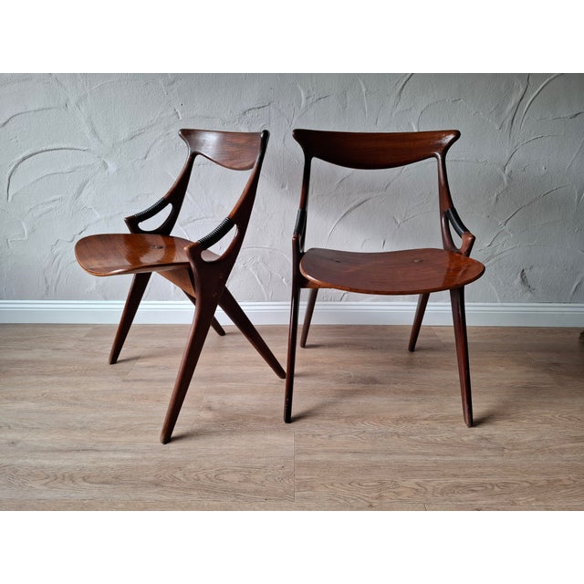 Brown Chairs by Arne Hovmand-Olsen for Mogens Kold, Denmark ,1959, Set of 2 For Sale - Image 8 of 8