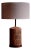 Ceramic Table Lamp with Walnut Base by Brent Bennett For Sale