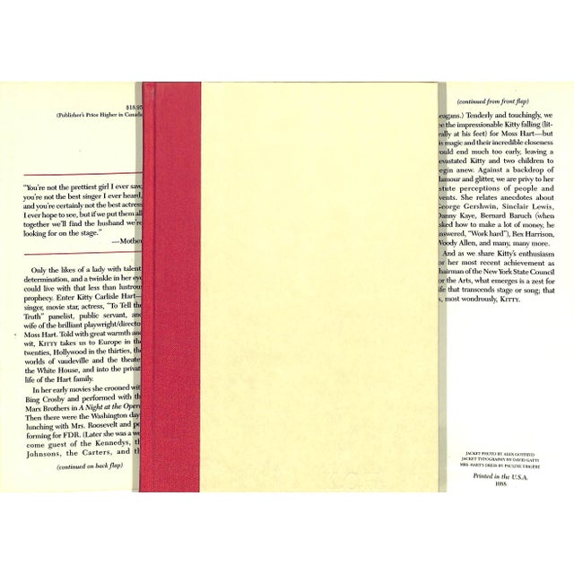 HART, Kitty Carlisle INSCRIBED on FFEP [263] pp. Doubleday 1960 First Edition 9 1/2" x 6 3/8"