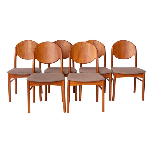 Mid-Century Modern Danish Teak Dining Chairs from Korup Stolefabrik, 1970s, Set of 6 For Sale