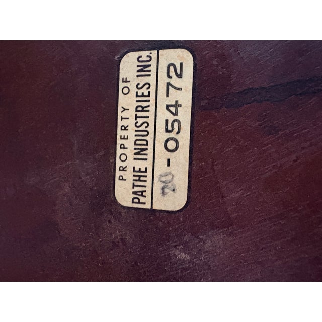 Victorian Verified Omega Cinema Props and Pathe Industries Hollywood Production Provenance, Early Victorian Two-Tier Mahogany Dumbwaiter Table, Turned Pedestal For Sale - Image 3 of 12