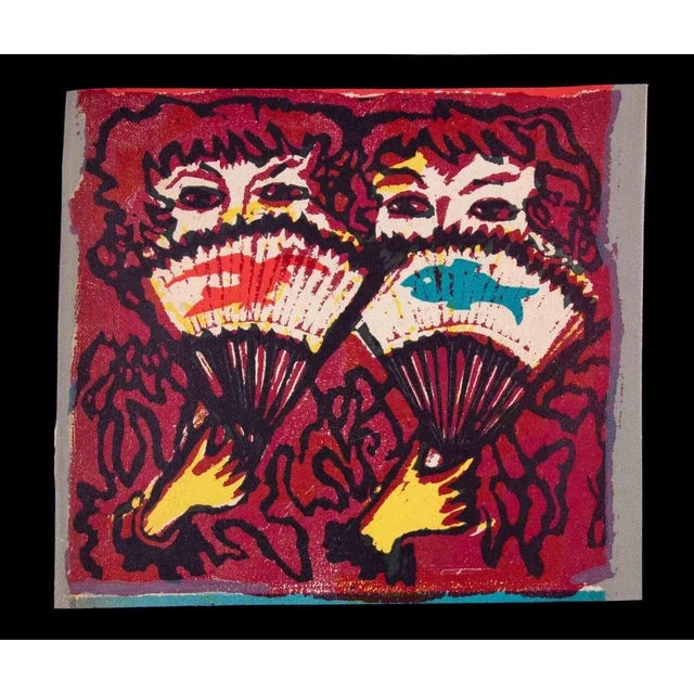 Confidences is an original Linocut Print realized by Mino Maccari in 1951. Very Good condition. No Signature. Mino Maccari...