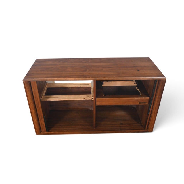 Origin: USA, California Designer: Barzilay Manufacturer: Barzilay Furniture Company Era: 1960s Materials: Walnut...