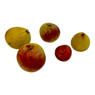 Vintage Alabaster Stone Fruit - Collection of 5 For Sale