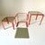 Vintage Italian Nesting Tables with Red Iron Frame & Smoked Glass, 1970s, Set of 3 For Sale - Image 9 of 10