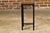Black Louis Vuitton Leather Top Small Side Table with Custom Metal Base and Stretchers For Sale - Image 8 of 12