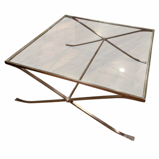 Contemporary Nancy Corzine Hollywood Regency Style Cocktail Table in White Gold For Sale - Image 3 of 5