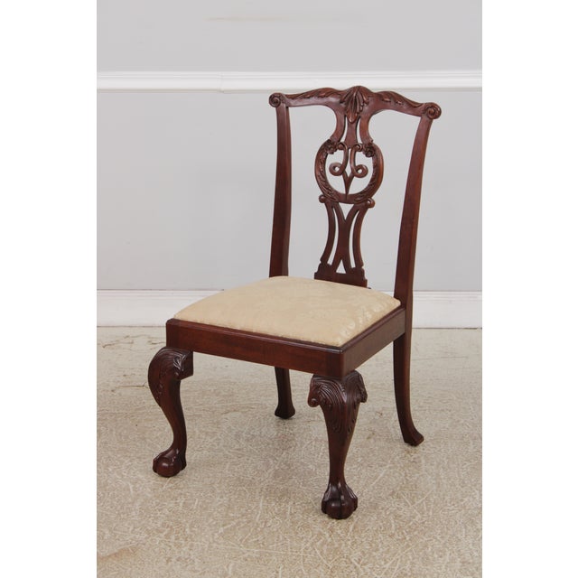 Set of 8 Baker Chippendale Mahogany Dining Room Chairs For Sale - Image 14 of 18
