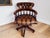 Antique Style Chesterfield Brown Buttoned Leather Swivel Captains Chair - Exceptional Condition 1990's This is an...