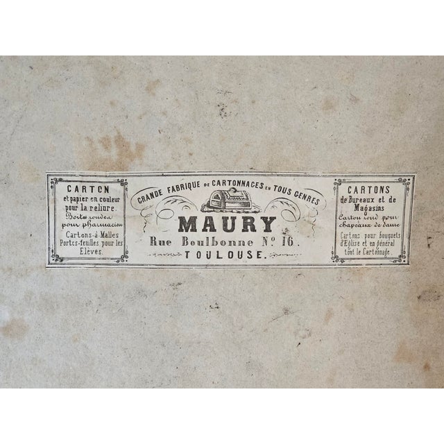 Large 19th Century French Chinoiserie Wallpaper Covered Trousseau Box, 1820 For Sale - Image 15 of 18