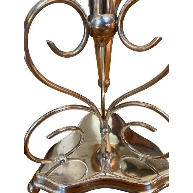 Early 20th Century Antique Marples & Co Silver-Plate English Epergne Centerpiece For Sale - Image 5 of 7