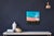 The artwork depicts a vibrant beach scene, capturing the interplay of turquoise waters and a soft, sandy shore. Textured...