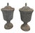 Neoclassical Pair of Neoclassical Style Basketweave Lead Garden Urns With Finial Lids For Sale - Image 3 of 10