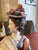 Ceramic Vintage B Merlín Figurine Lady With Fan For Sale - Image 7 of 8
