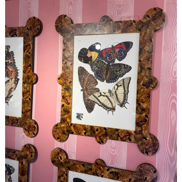 Wood "Papillions" by Eugene Allain Seguy in Faux Tortoiseshell Frames- 16 Available Priced Individually For Sale - Image 7 of 8