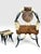 Rare Vintage Southwest Style Sculptural Texas Longhorn & Cowhide 5-Piece Living Room Suite A monumental and highly...