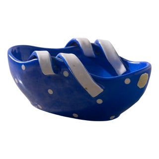 Italian Blue Ceramic Vase by Pucci, 1950s For Sale