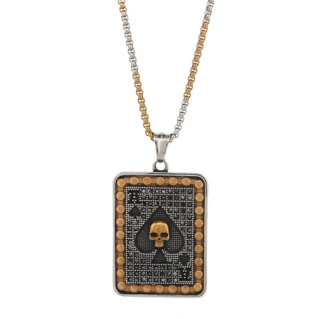 Ace of Power Pendant Chain Necklace For Sale - Image 9 of 9