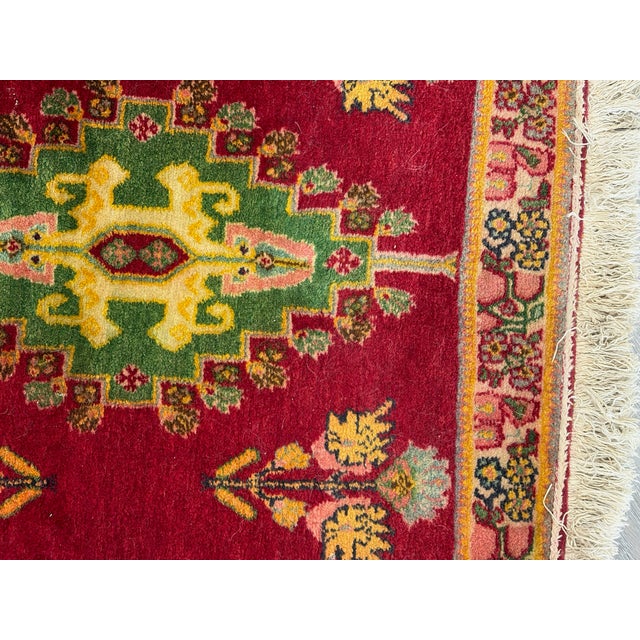 Small Handmade Persian Style Accent Rug For Sale - Image 16 of 18